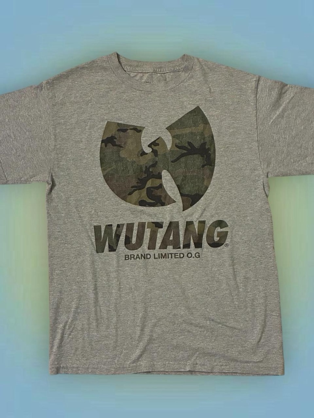 Wu-Tang Camo Logo Short Sleeve T-Shirt - Gray